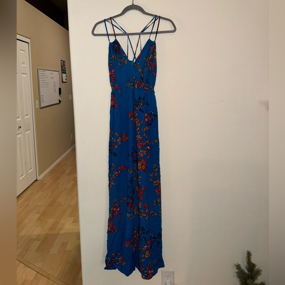 Blue floral maxi dress medium Xhilaration from Target - Picture 4 of 6